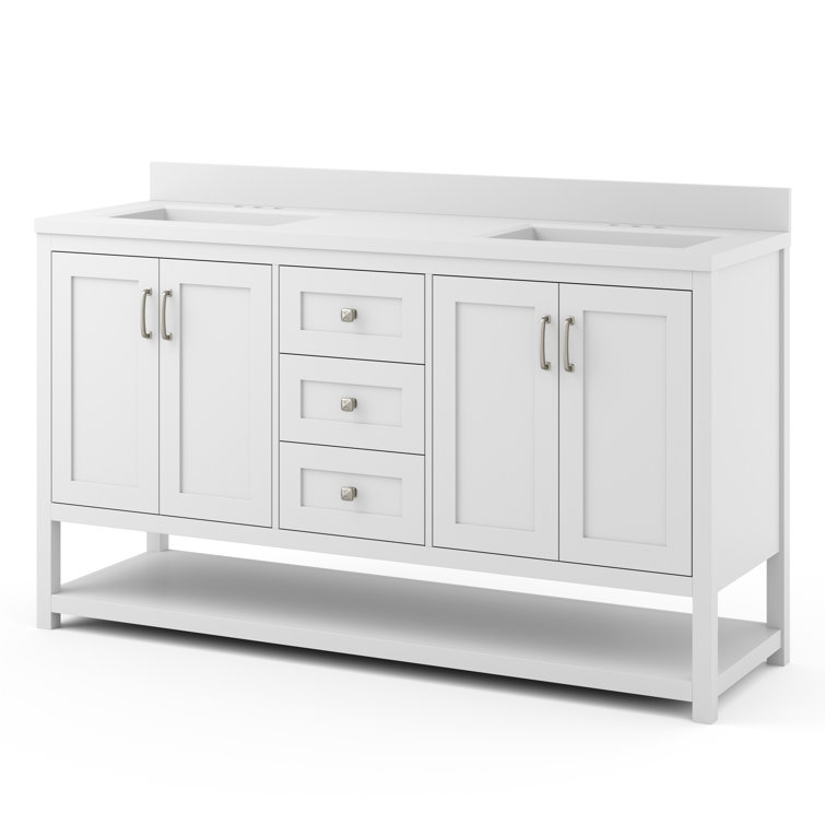 Lark Manor Amarily Toledo 61" Double Bathroom Vanity Set Wayfair